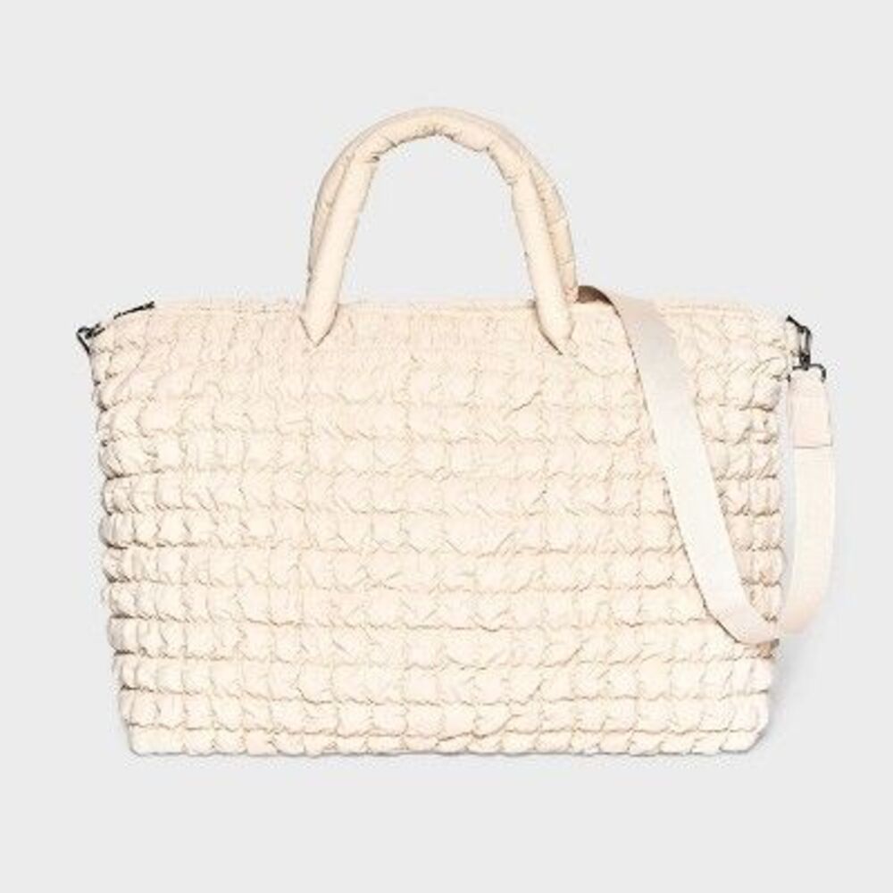 Athleisure Soft Puff Weekender Bag - A New Day Off-White